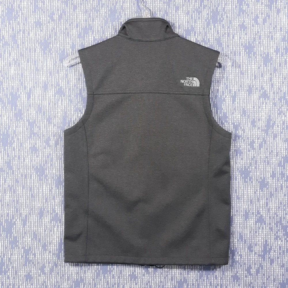 The North Face Vest Mens Small Gray Full Zip Outdoor Zippered Pockets